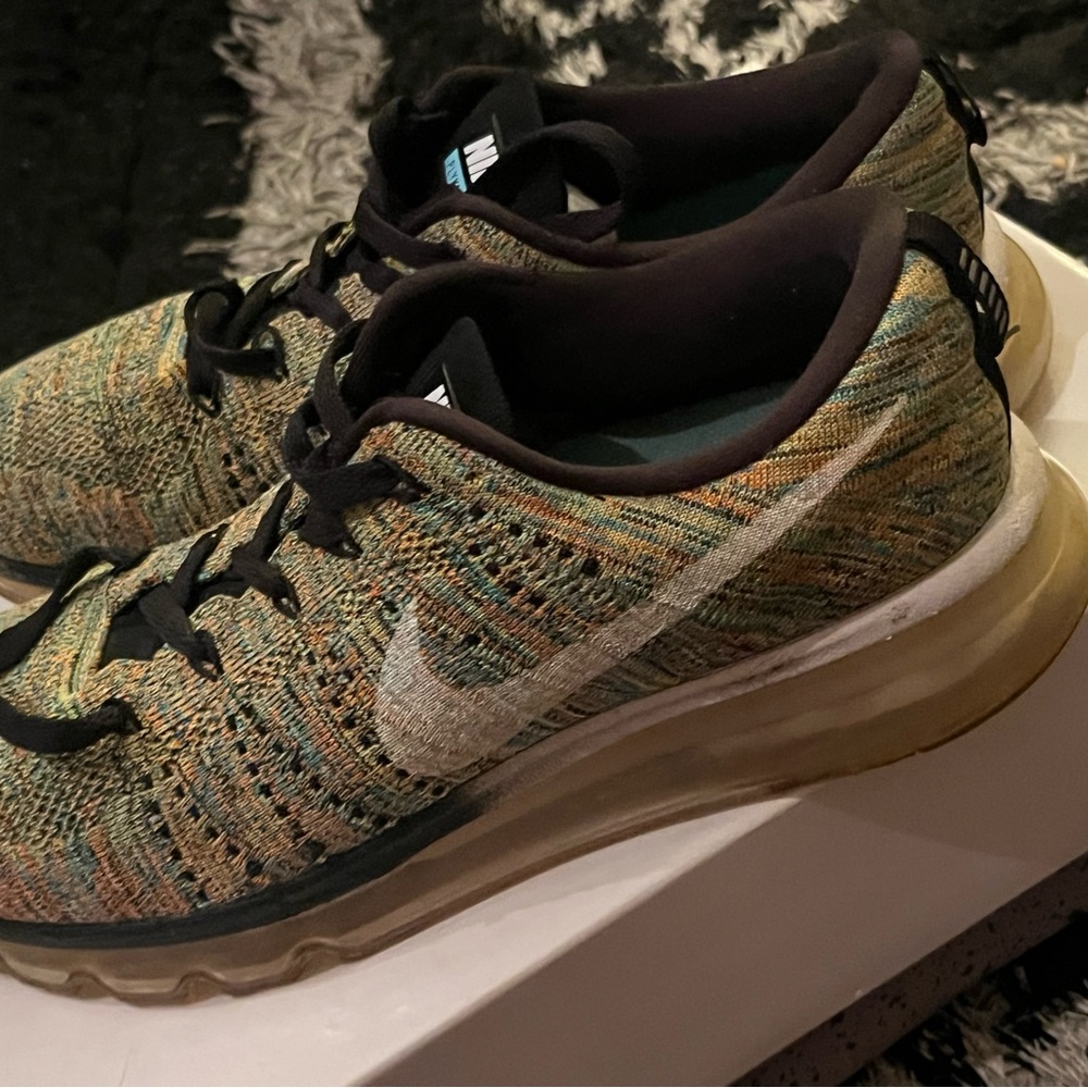 Nike Olive and Tan Flyknit Shoes